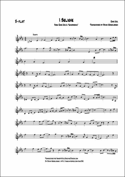 I-Believe-次中音萨克斯-萨克斯谱