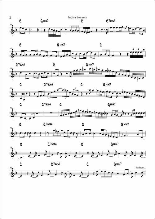 Indian-Summer-Trumpet-in-Bb-萨克斯谱
