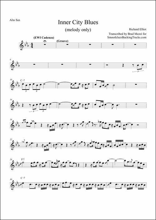 Inner-City-Blues-中音萨克斯-萨克斯谱