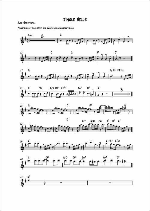 Jingle-Bells-中音萨克斯-萨克斯谱