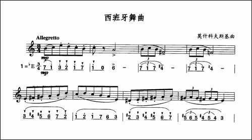 西班牙舞曲-线简谱对照版-萨克斯谱