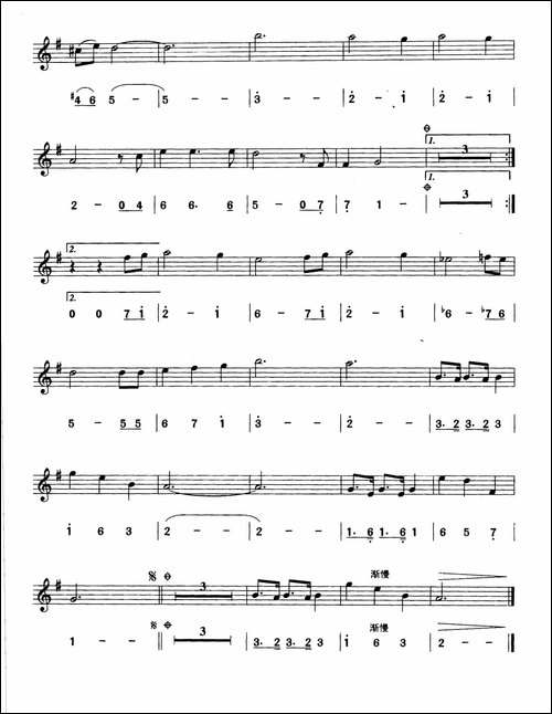 最后的圆舞曲-线简谱对照版-萨克斯谱