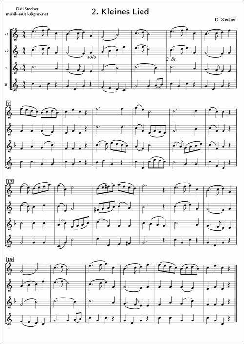 Kleines-Lied-四重奏-萨克斯谱