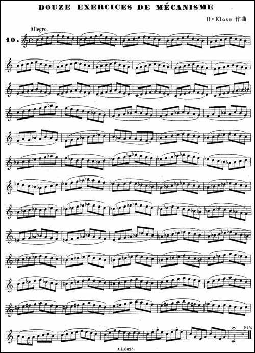 H·Klose练习曲-douze-exercices-de-mecanisme—10-萨克斯谱