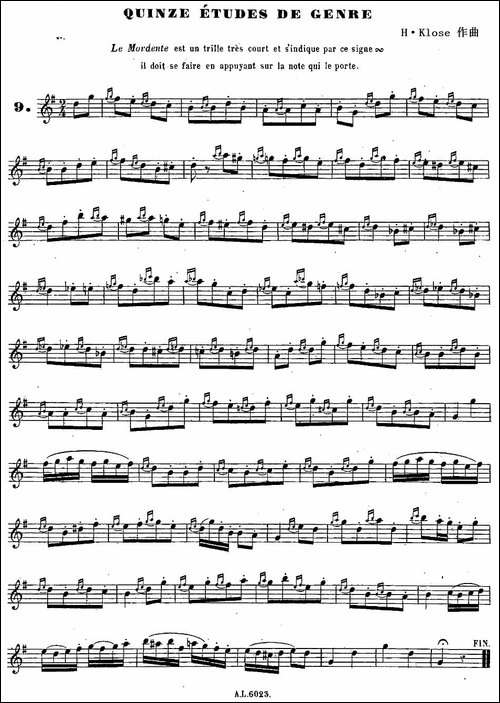 H·Klose练习曲-Quinze-etudes-de-genre—9-萨克斯谱