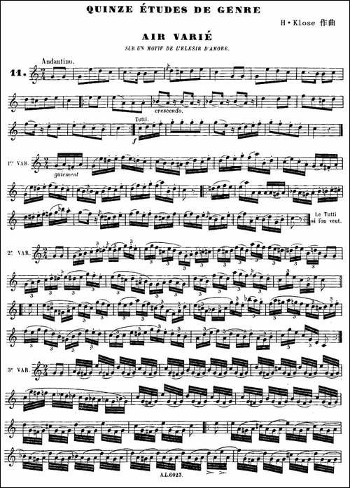 H·Klose练习曲-Quinze-etudes-de-genre—11-萨克斯谱