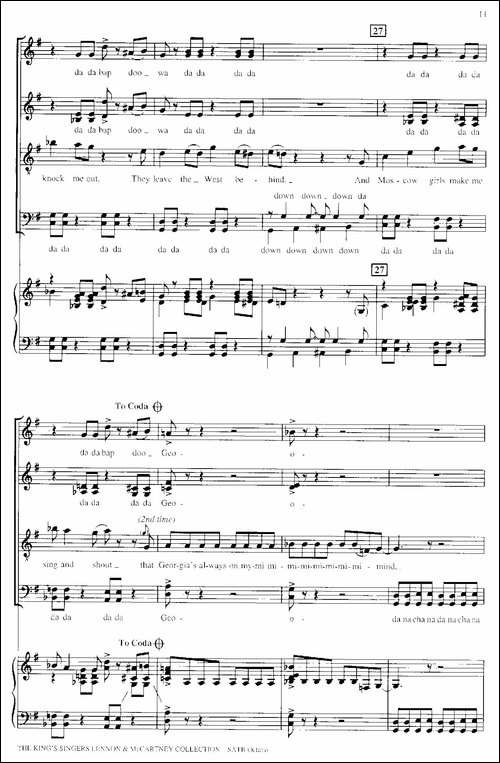 Back-in-the-U.S.S.R.--四重奏+钢琴伴奏-萨克斯谱