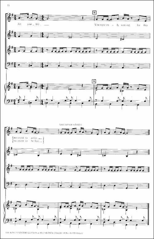 Blackbird-四重奏+钢琴伴奏-萨克斯谱