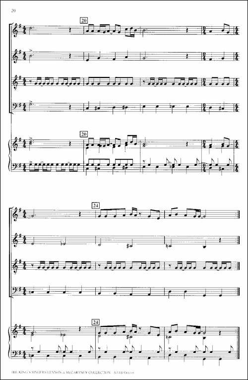 Blackbird-四重奏+钢琴伴奏-萨克斯谱