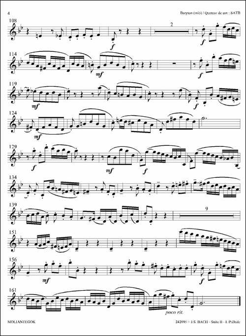 Suite-anglaise-No-2,BWV-807-法国组曲之二·前奏曲-上低音萨克斯分谱-萨克斯谱
