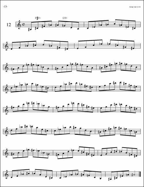 Sax-Arpeggi-sassofono-F-音阶练习-上11——15-萨克斯谱