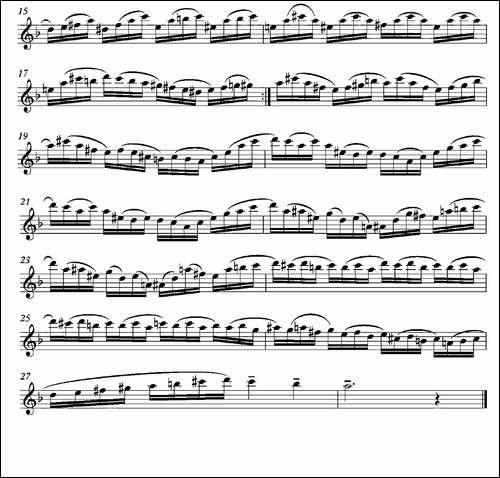 中级练习曲15首-Op76-14-萨克斯谱