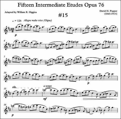 中级练习曲15首-Op76-15-萨克斯谱