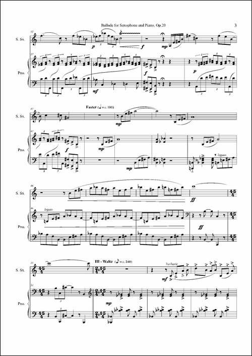 Ballade-叙事曲Op.20-高音萨克斯+钢琴伴奏-萨克斯谱