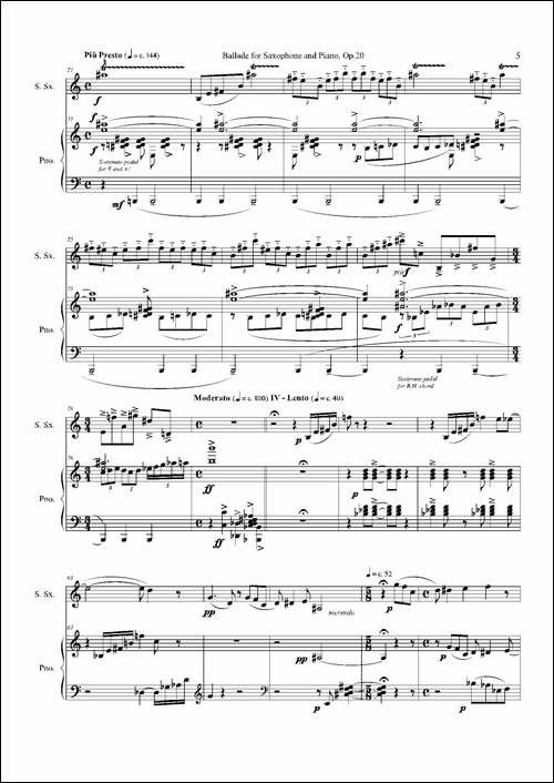 Ballade-叙事曲Op.20-高音萨克斯+钢琴伴奏-萨克斯谱