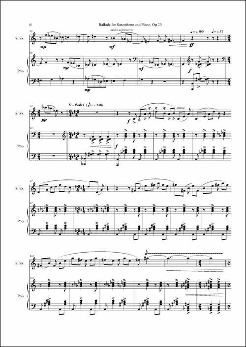 Ballade-叙事曲Op.20-高音萨克斯+钢琴伴奏-萨克斯谱
