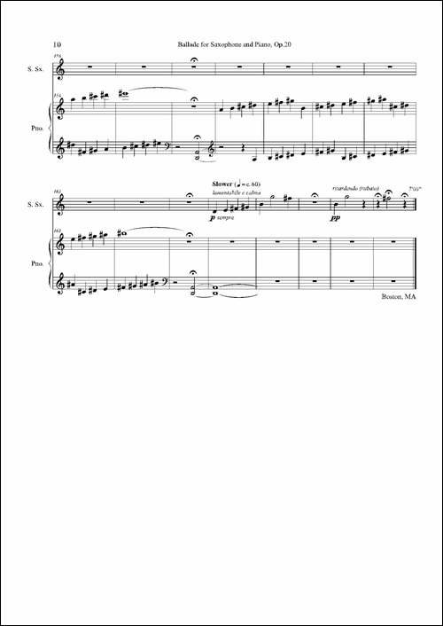 Ballade-叙事曲Op.20-高音萨克斯+钢琴伴奏-萨克斯谱