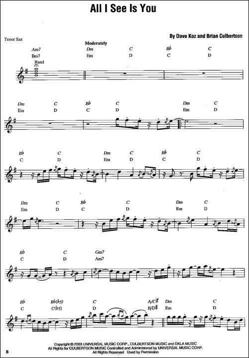 AII-I-See-Is-You-萨克斯谱