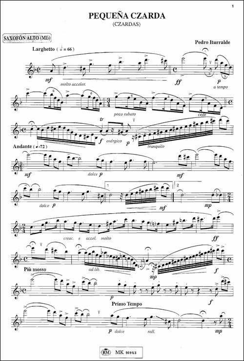 Pequena-Czarda-小查尔达什-萨克斯谱