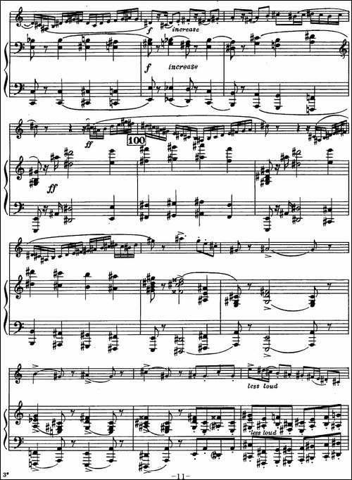 克莱斯顿《中音萨克斯管奏鸣曲》第一乐章-中萨+钢琴伴奏-萨克斯谱