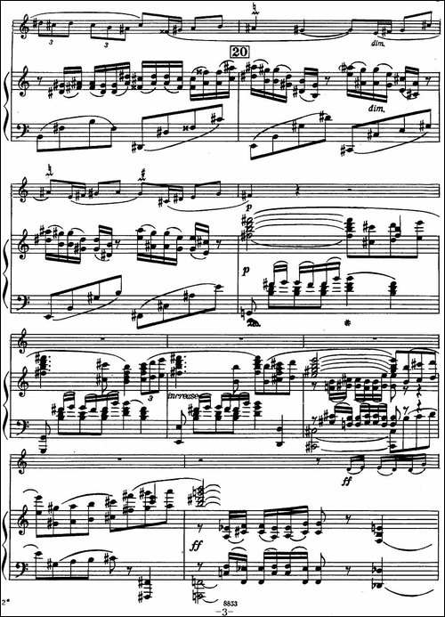 克莱斯顿《中音萨克斯管奏鸣曲》第一乐章-中萨+钢琴伴奏-萨克斯谱