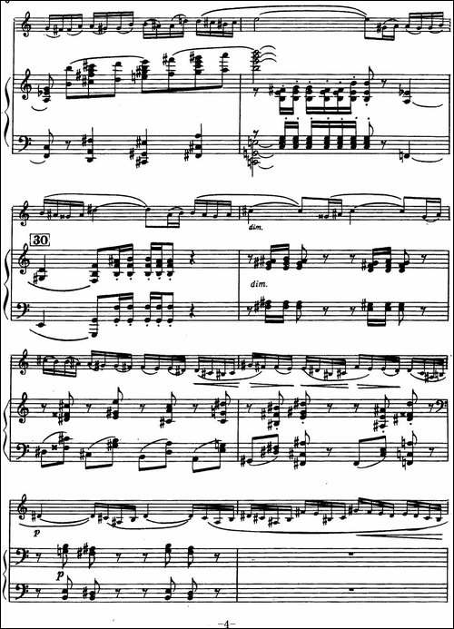 克莱斯顿《中音萨克斯管奏鸣曲》第一乐章-中萨+钢琴伴奏-萨克斯谱