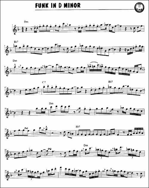 FUNK-IN-D-MINOR-萨克斯谱