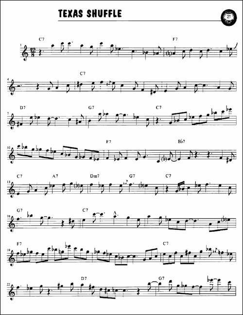 TEXAS-SHUFFLE-萨克斯谱