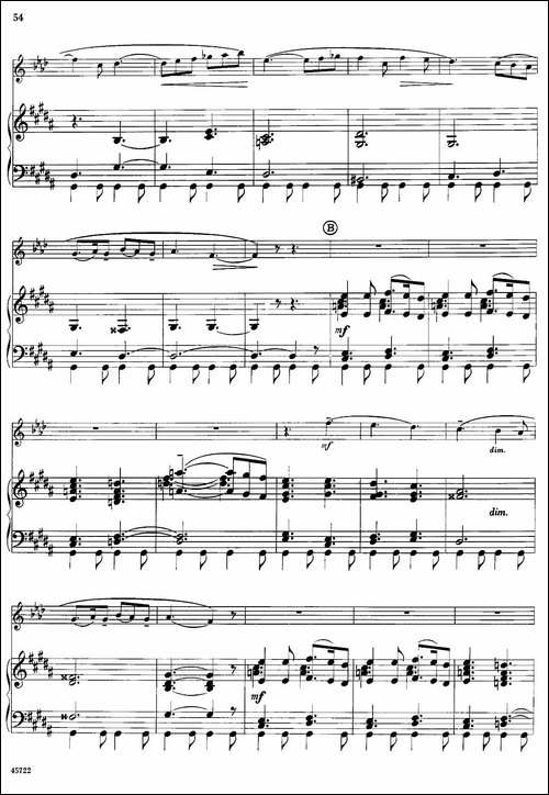 15首古典萨克斯独奏曲：12、The-Old-Castle-中音萨克斯+钢琴伴奏-吉他谱