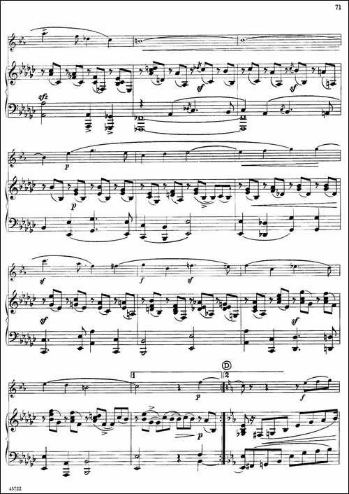 15首古典萨克斯独奏曲：15、Fantasy-Piece-中音萨克斯+钢琴伴奏-吉他谱