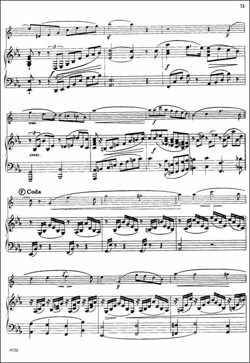 15首古典萨克斯独奏曲：15、Fantasy-Piece-中音萨克斯+钢琴伴奏-吉他谱