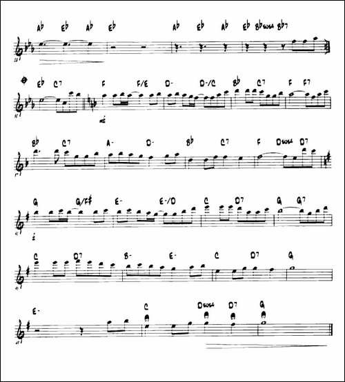 童话-第一中音萨克斯、爵士乐版-吉他谱