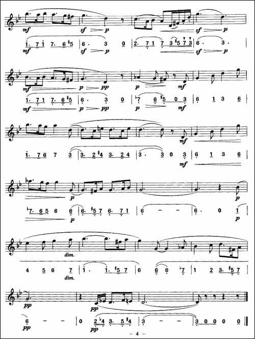 西西里舞曲-线简谱对照版-吉他谱