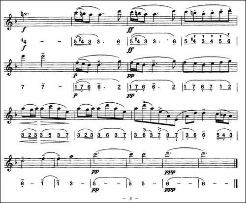萨拉班德舞曲-线简谱对照版-吉他谱
