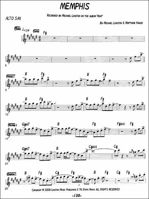 memphis-萨克斯谱