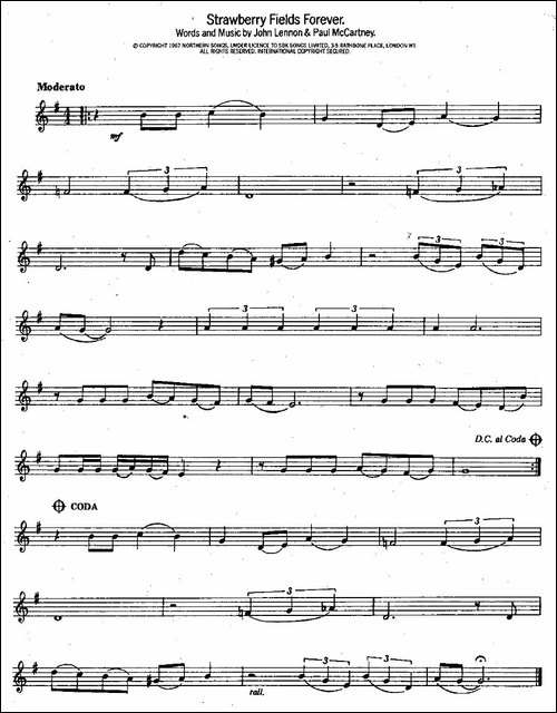 Strawberry-Fields-Forevre-萨克斯谱