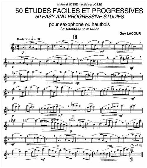 Guy-Lacour-50-首萨克斯练习曲之16-萨克斯谱