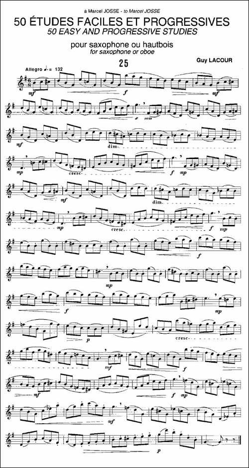 Guy-Lacour-50-首萨克斯练习曲之25-萨克斯谱