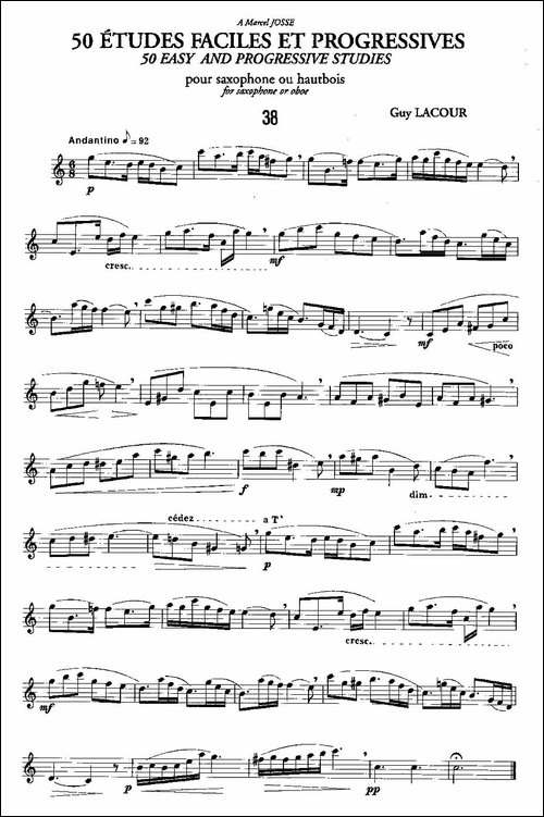 Guy-Lacour-50-首萨克斯练习曲之38-萨克斯谱