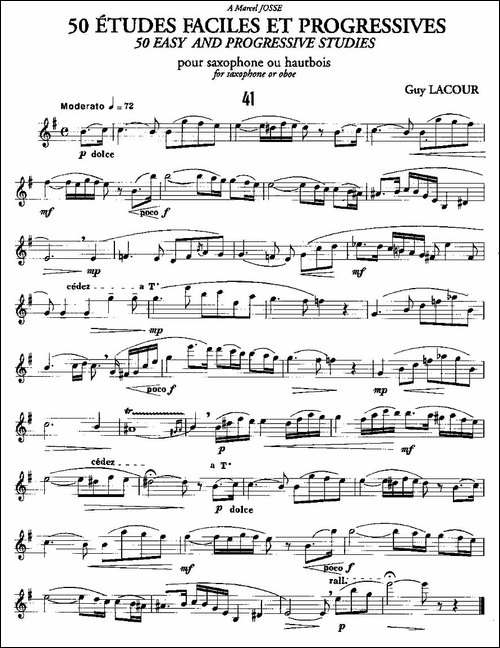 Guy-Lacour-50-首萨克斯练习曲之41-萨克斯谱
