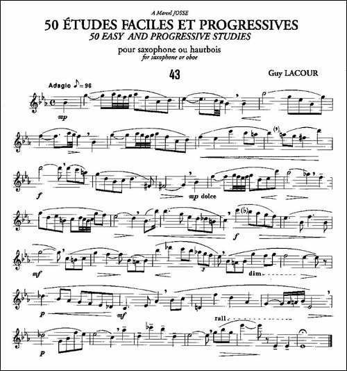 Guy-Lacour-50-首萨克斯练习曲之43-萨克斯谱