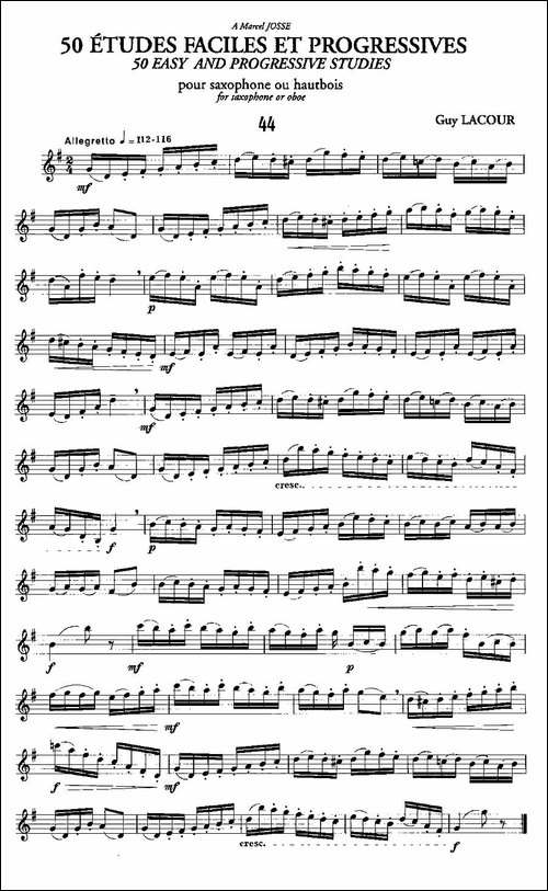 Guy-Lacour-50-首萨克斯练习曲之44-萨克斯谱