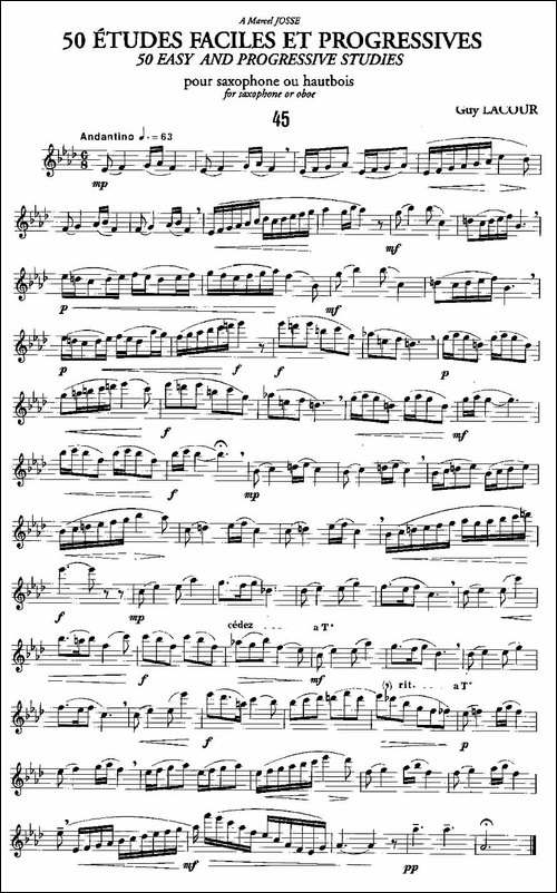 Guy-Lacour-50-首萨克斯练习曲之45-萨克斯谱