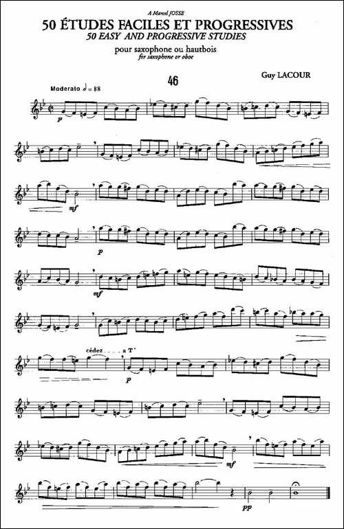 Guy-Lacour-50-首萨克斯练习曲之46-萨克斯谱