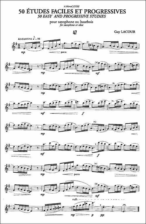 Guy-Lacour-50-首萨克斯练习曲之47-萨克斯谱