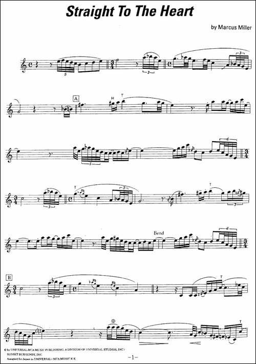Straight-to-my-hear-萨克斯谱