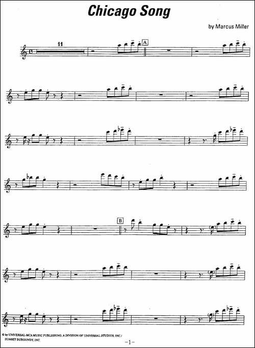 Chicago-song-萨克斯谱