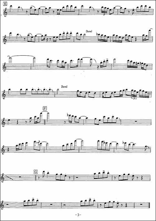 Chicago-song-萨克斯谱