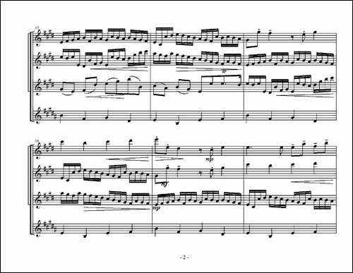 Kanon-in-D-Dur-卡农四重奏-萨克斯谱