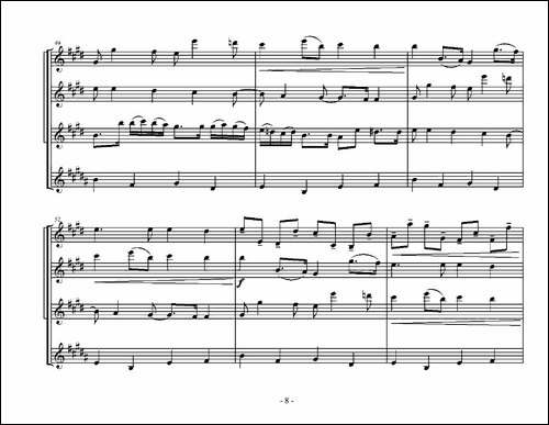 Kanon-in-D-Dur-卡农四重奏-萨克斯谱
